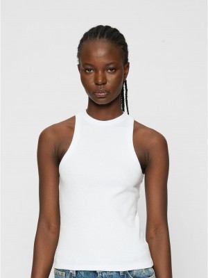 2 Броя Дамски Потници Ladies Racer Back Rib Top 2-Pack white+white XXL