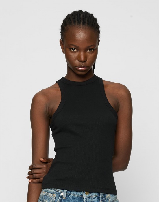 2 Броя Дамски Потници Ladies Racer Back Rib Top 2-Pack black+black XXL