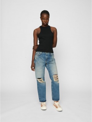 2 Броя Дамски Потници Ladies Racer Back Rib Top 2-Pack black+black XXL