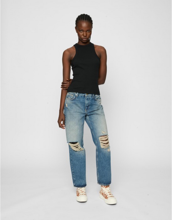 2 Броя Дамски Потници Ladies Racer Back Rib Top 2-Pack black+black XXL