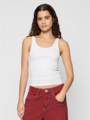 2 Броя Дамски Потници Ladies Organic Basic Rib Top 2-Pack black+white XXL