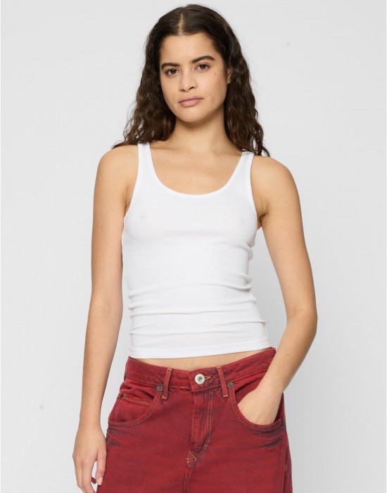 2 Броя Дамски Потници Ladies Organic Basic Rib Top 2-Pack black+white XXL