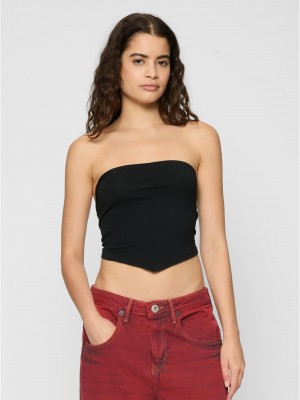 2 Броя Дамски Потници Ladies Knotted Bandeau Top 2-Pack white+black XS