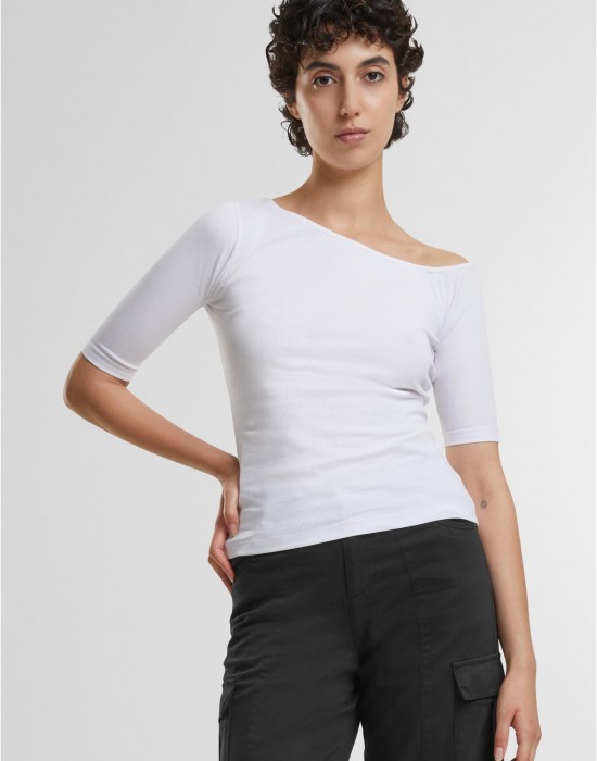 2 Броя Изчистени Дамски ТенискиLadies Organic Asymmetric Rib Tee 2-Pack black+white XXL 2 Броя Изчистени Дамски ТенискиLadies Organic Asymmetric Rib Tee 2-Pack black+white XXL