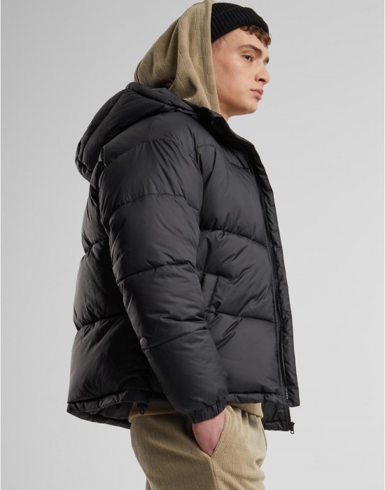 Суичър Basic Puffer Jacket With Hood black XXL Суичър Basic Puffer Jacket With Hood black XXL
