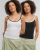 2 Броя Дамски Потници Ladies Contrast Basic Top 2-Pack black/white+white/black XXL