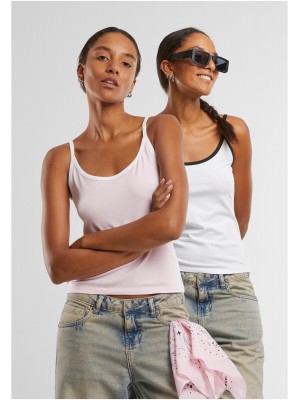 2 Броя Дамски Потници Ladies Contrast Basic Top 2-Pack blushedrose/white+white/black XXL 2 Броя Дамски Потници Ladies Contrast Basic Top 2-Pack blushedrose/white+white/black XXL