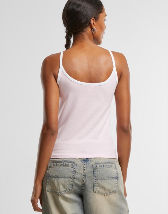 2 Броя Дамски Потници Ladies Contrast Basic Top 2-Pack blushedrose/white+white/black XXL