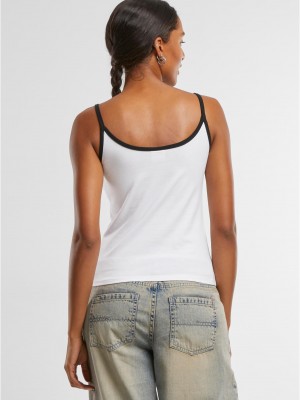 2 Броя Дамски Потници Ladies Contrast Basic Top 2-Pack froggreen/white+white/black XXL