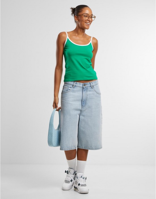 2 Броя Дамски Потници Ladies Contrast Basic Top 2-Pack froggreen/white+white/black XXL