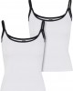 2 Броя Дамски Потници Ladies Contrast Basic Top 2-Pack white/black+white/black XXL