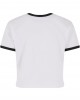 Тениска Ladies Contrast Retro T-Shirt white/black XXL