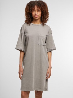 Тениска Ladies Washed Jersey T-Shirt Dress steelgrey XXL