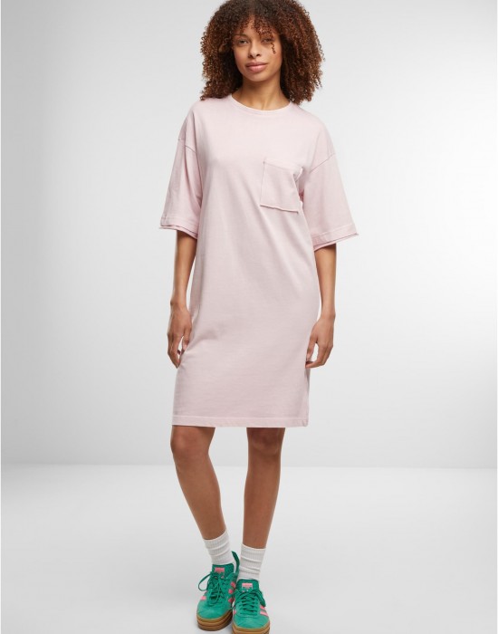 Тениска Ladies Washed Jersey T-Shirt Dress blushedrose XXL