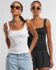 2 Броя Дамски Потници Ladies Wide Neck Rib Top 2-Pack black+white XXL