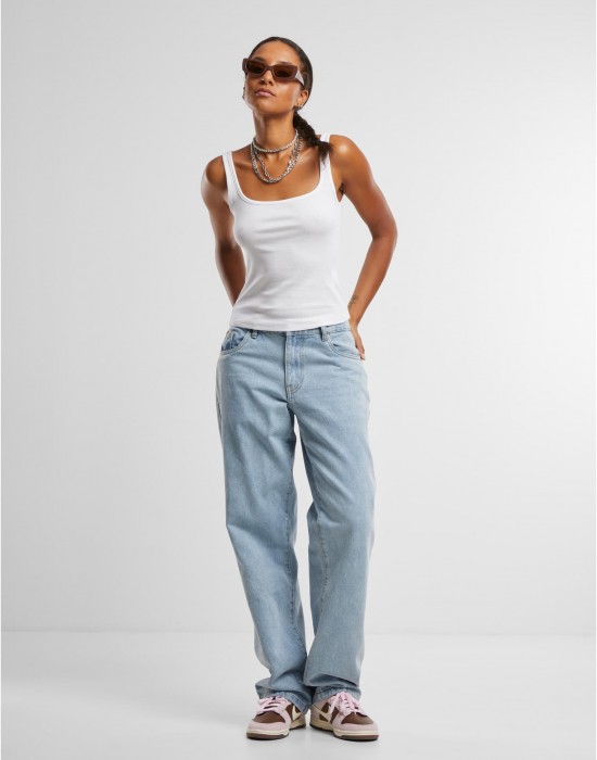 2 Броя Дамски Потници Ladies Wide Neck Rib Top 2-Pack white+white XXL