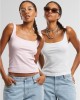2 Броя Дамски Потници Ladies Wide Neck Rib Top 2-Pack white+blushedrose XXL