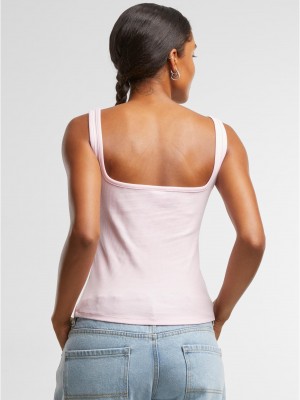 2 Броя Дамски Потници Ladies Wide Neck Rib Top 2-Pack white+blushedrose XXL