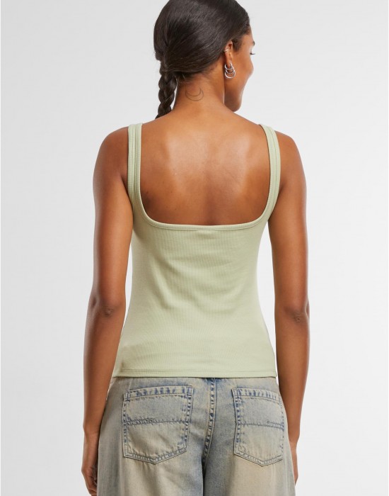 2 Броя Дамски Потници Ladies Wide Neck Rib Top 2-Pack white+softsalvia XXL