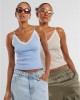 2 Броя Дамски Потници Ladies V-Neck Lace Top 2-Pack cloud+powderblue XXL