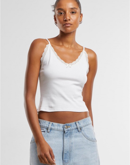 2 Броя Дамски Потници Ladies V-Neck Lace Top 2-Pack paleolive+offwhite XXL