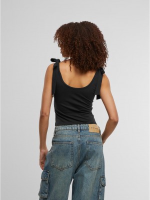 2 Броя Дамски Потници Ladies Tied Basic Jersey Top 2-Pack black/black XXL