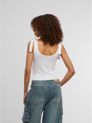 2 Броя Дамски Потници Ladies Tied Basic Jersey Top 2-Pack white/white XXL