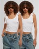 2 Броя Дамски Потници Ladies Tied Basic Jersey Top 2-Pack white/white XXL