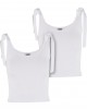 2 Броя Дамски Потници Ladies Tied Basic Jersey Top 2-Pack white/white XXL