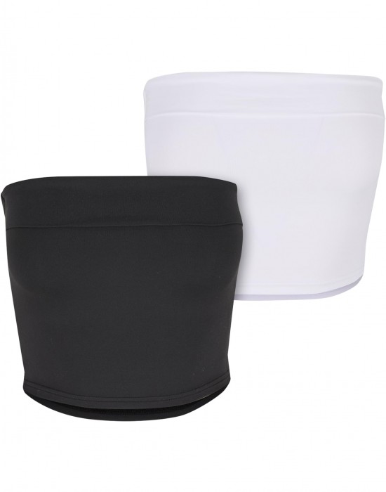 2 Броя Дамски Потници Ladies Bandeau Cropped Top 2-Pack black/white XS