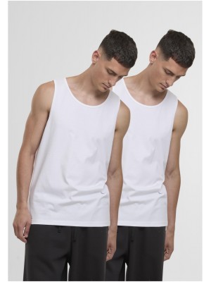 2 Броя Мъжки ПотнициJersey Loose Tank 2-Pack white+white XXL 2 Броя Мъжки ПотнициJersey Loose Tank 2-Pack white+white XXL