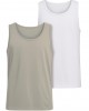 2 Броя Мъжки ПотнициJersey Loose Tank 2-Pack paleolive+white XXL 2 Броя Мъжки ПотнициJersey Loose Tank 2-Pack paleolive+white XXL