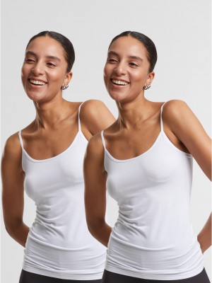 2 Броя Дамски Потници Ladies Bamboo Tank Top 2-Pack white+white XS