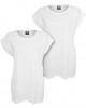 2 Броя Изчистени Дамски ТенискиLadies Extended Shoulder Tee 2-Pack white+white XXL 2 Броя Изчистени Дамски ТенискиLadies Extended Shoulder Tee 2-Pack white+white XXL