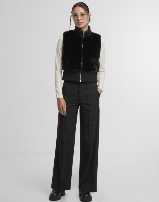 Грейка Ladies Cropped Faux Fur Vest black XS