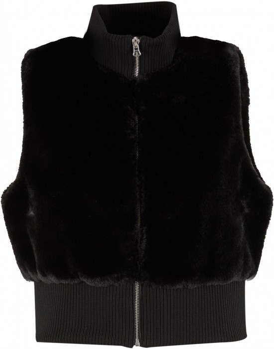 Грейка Ladies Cropped Faux Fur Vest black XS
