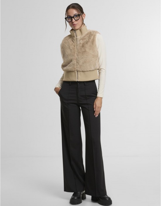 Грейка Ladies Cropped Faux Fur Vest wetsand XS