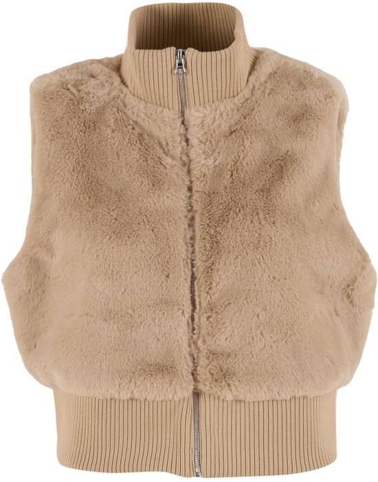 Грейка Ladies Cropped Faux Fur Vest wetsand XS
