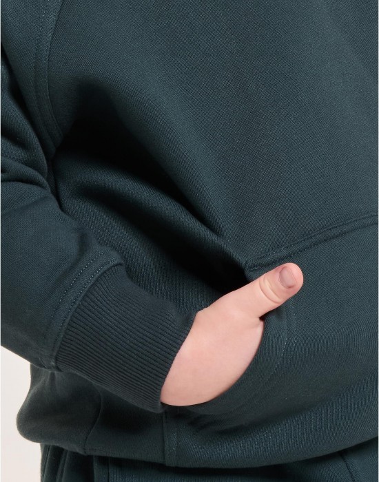 Boys Blank Hoody bottlegreen 158/164