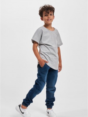 Тениска за момчета Boys Long Shaped Turnup Tee grey 158/164