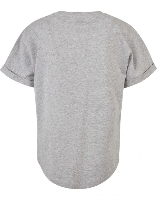Тениска за момчета Boys Long Shaped Turnup Tee grey 158/164