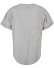 Тениска за момчета Boys Long Shaped Turnup Tee grey 158/164