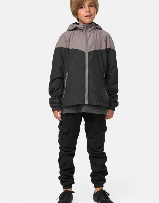 Boys 2-Tone Tech Windrunner asphalt/black 158/164
