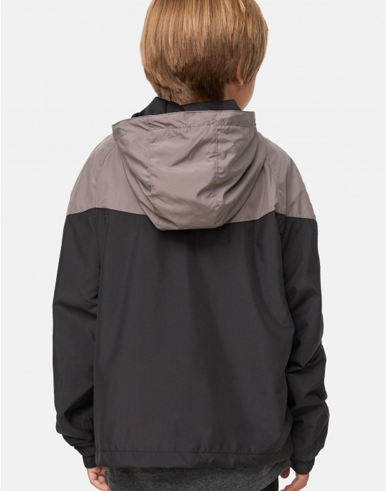 Boys 2-Tone Tech Windrunner asphalt/black 158/164