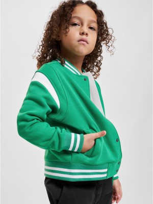 Boys Inset College Sweat Jacket bodegagreen/white 158/164