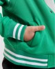 Boys Inset College Sweat Jacket bodegagreen/white 158/164