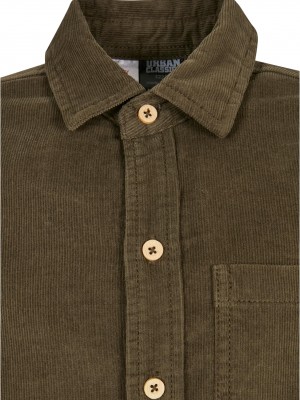 Boys Corduroy Shirt olive 158/164