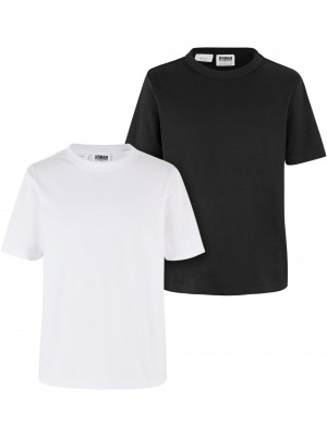Пакет от 2 броя тениски момчетаBoys Organic Basic Tee 2-Pack white/black 158/164