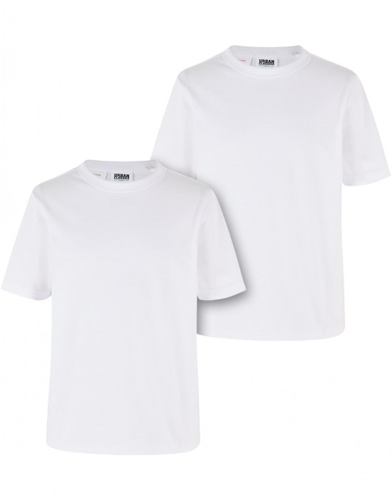 Пакет от 2 броя тениски момчетаBoys Organic Basic Tee 2-Pack white+white 158/164