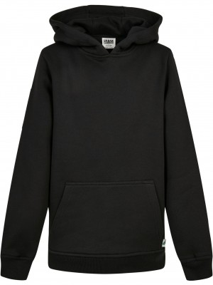 Boys Organic Basic Hoody black 158/164